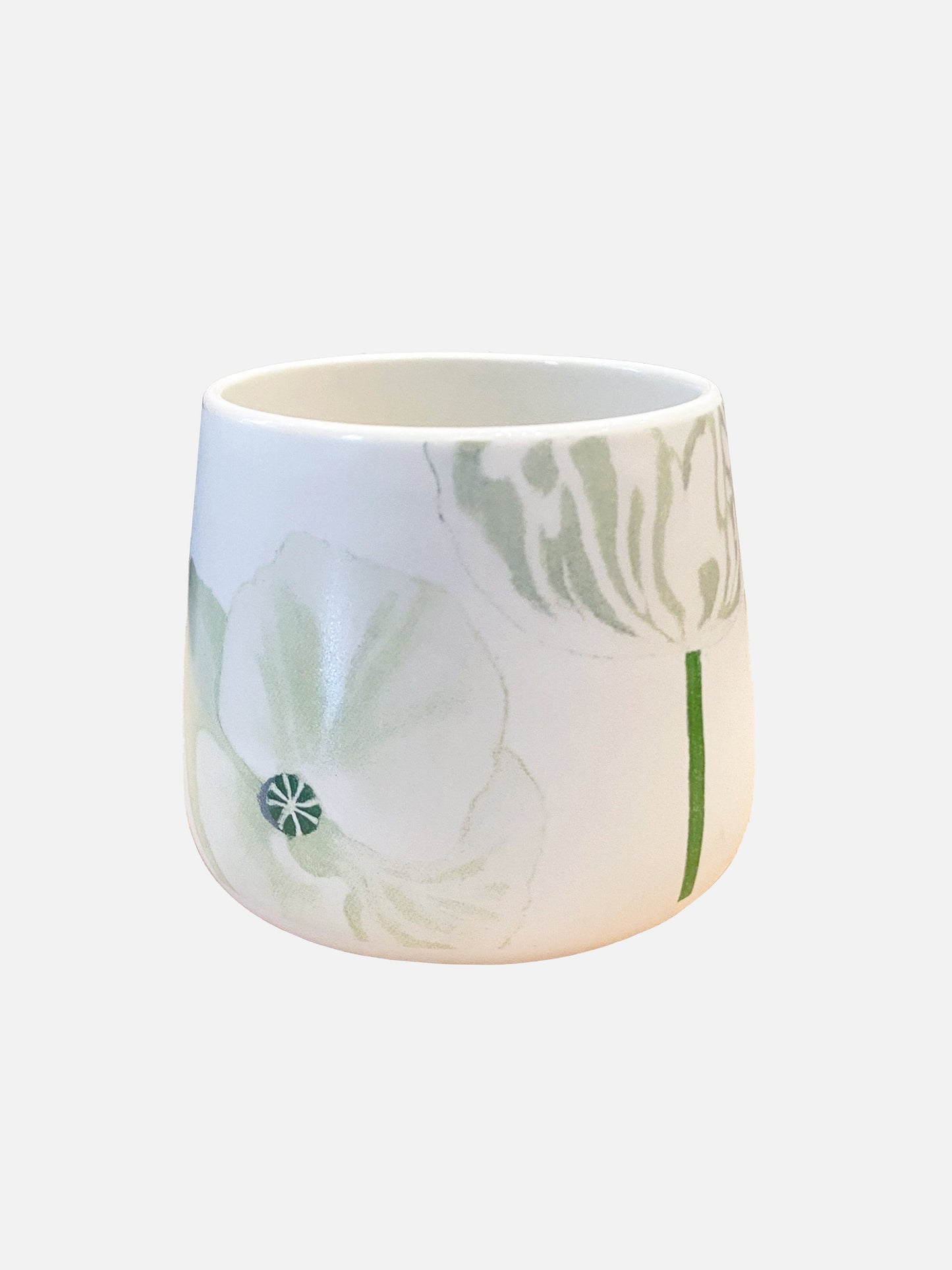 Porcelain Mug: White Poppies