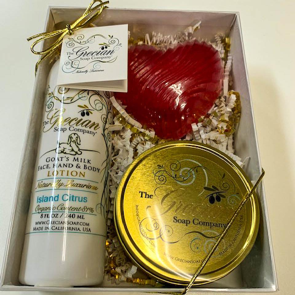 Lotion, Heart & Candle Gift Box-Lavender
