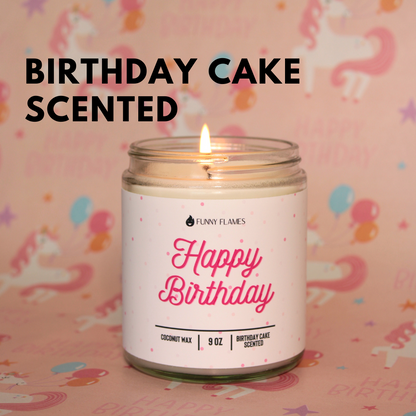 Happy Birthday- Birthday Cake Scented Candle