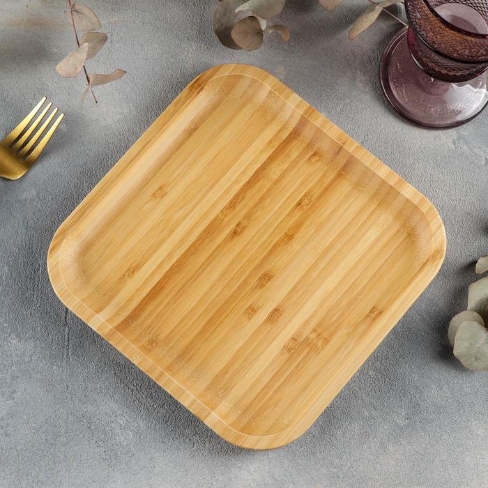 Bamboo Square Platter 12" inch X 12" inch | For Appetizers / Barbecue / Steak