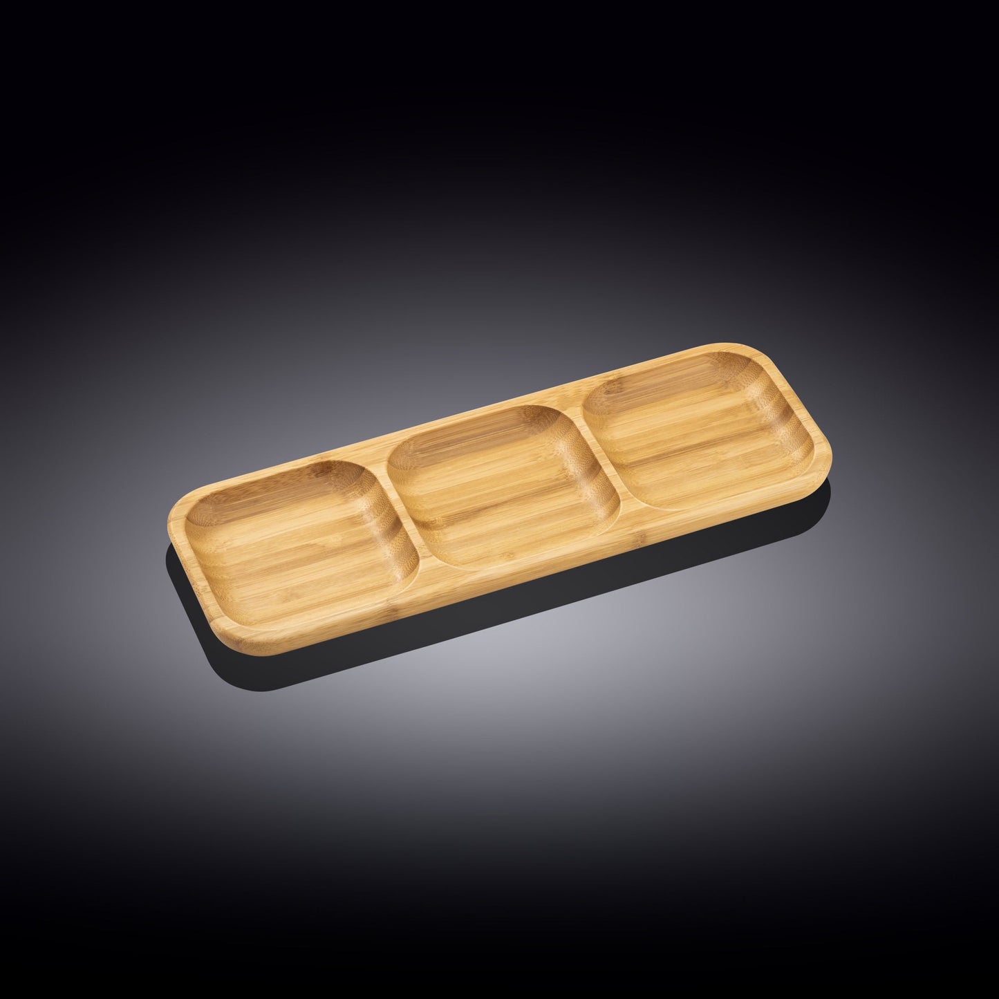 Bamboo Divided Dish 13" inch X 4.5" inch Bento box | 32.5 X 11.5 Cm