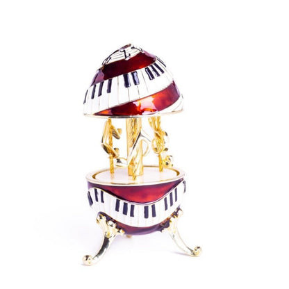 Piano Musical Carousel with Music Clef and Notes
