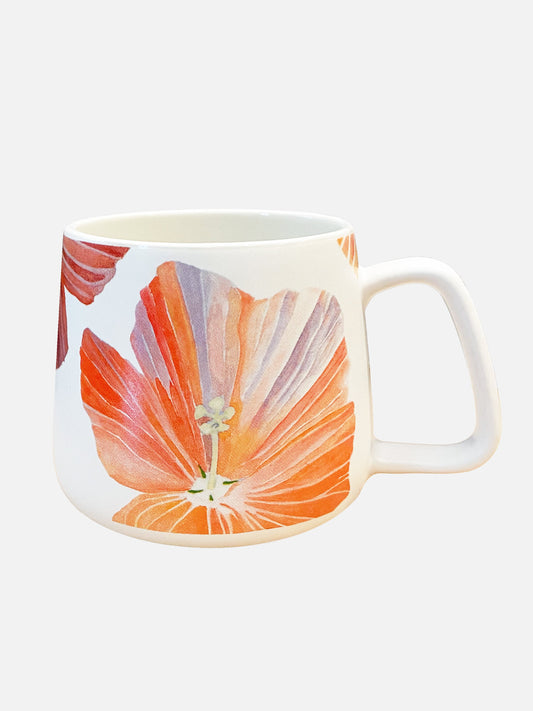 Porcelain Mug:  Hibiscus