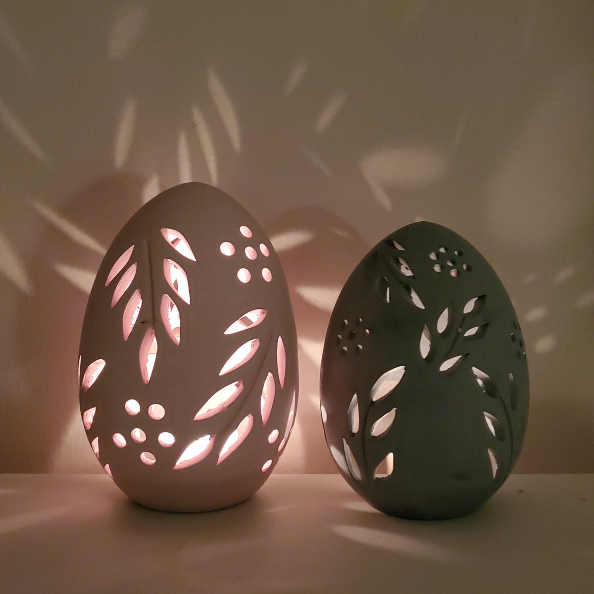 Terracotta Egg Lantern - Set of 2