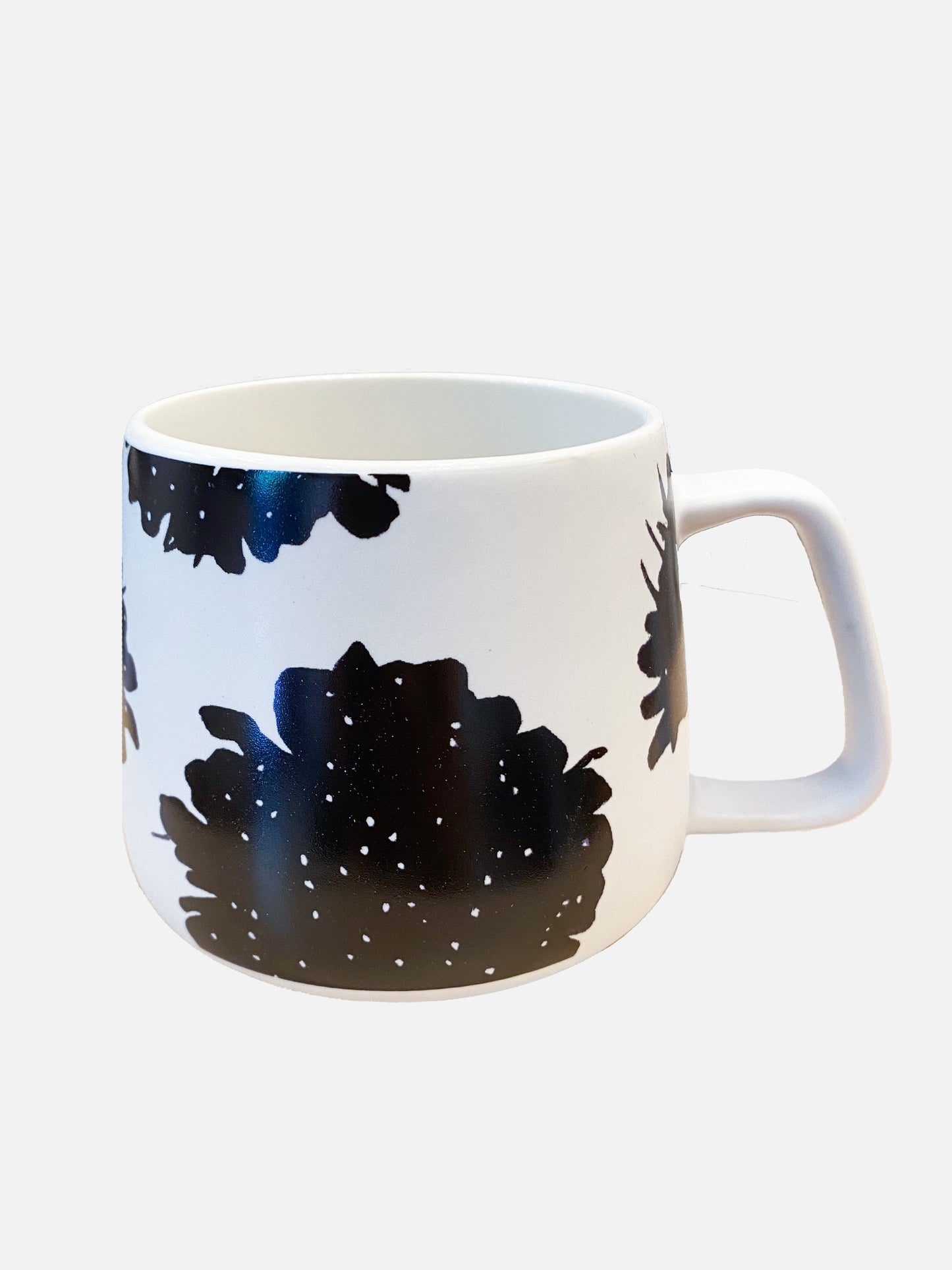 Porcelain Mug:  Black Scabiosa