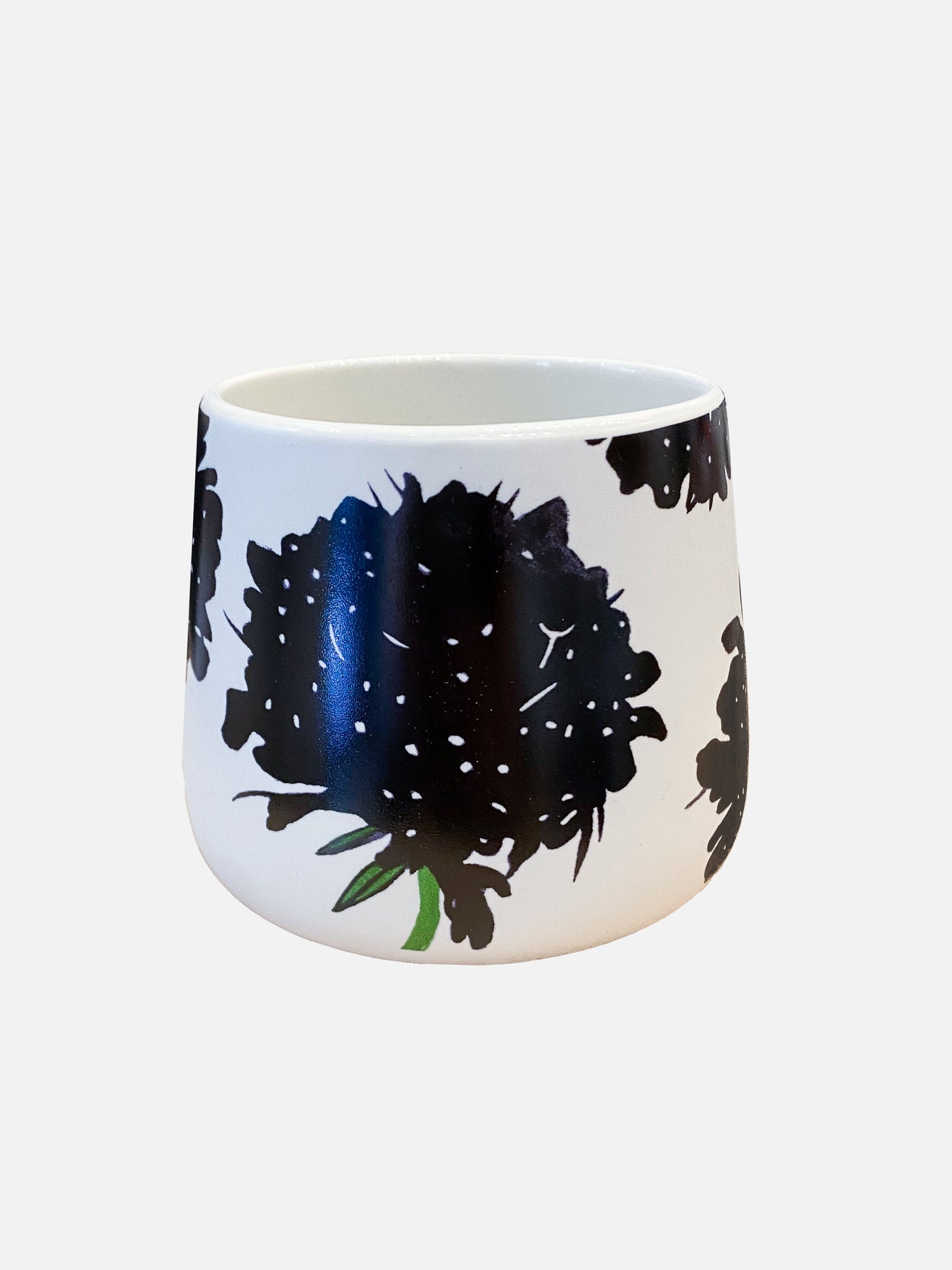 Porcelain Mug:  Black Scabiosa