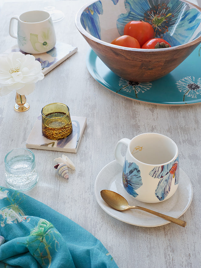 Porcelain Mug:  Himalayan Blue Poppies