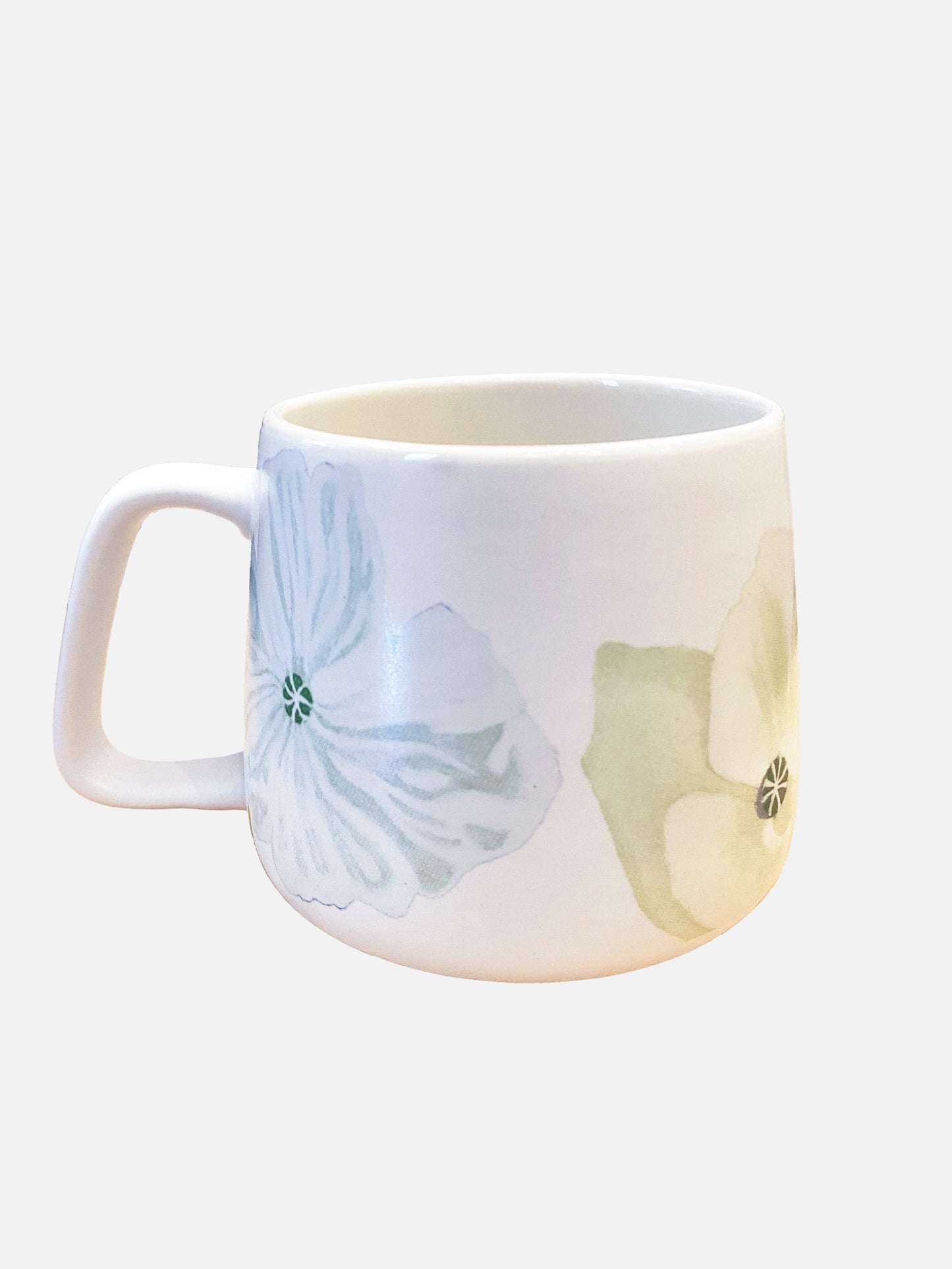 Porcelain Mug:  White Poppies