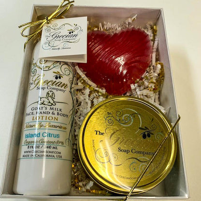 Lotion, Heart & Candle Gift Box-Lavender