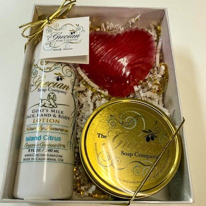 Lotion, Heart & Candle Gift Box-Island Citrus