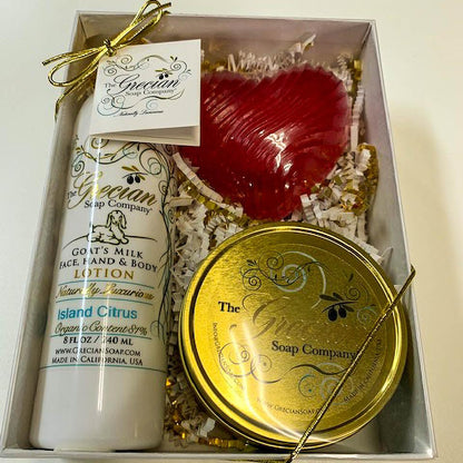 Lotion, Heart & Candle Gift Box-Vanilla