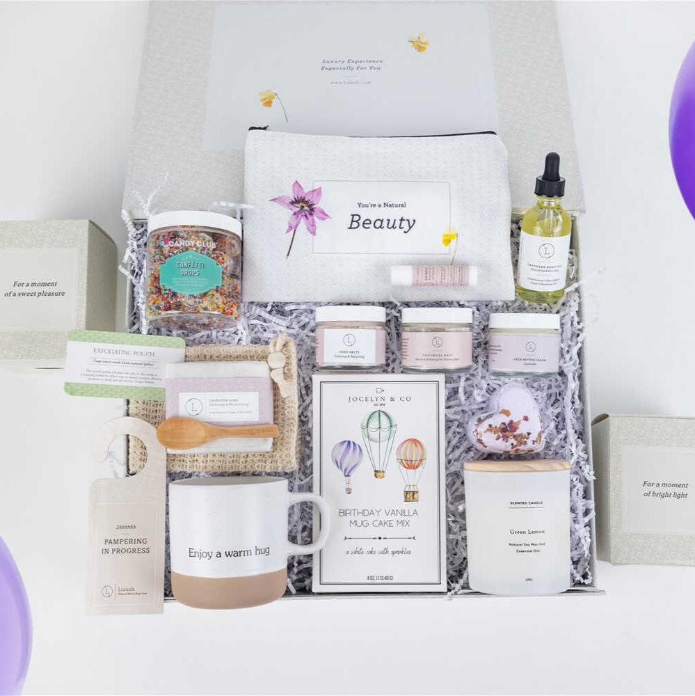 Birthday Gift Basket, Pampering Birthday Gift Box