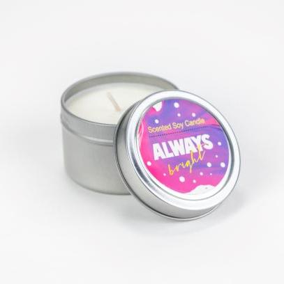 Tin Soy Candle - Scented with Bergamot and Lavender Essential oils