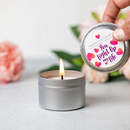 Tin Soy Candle - Scented with Bergamot and Lavender Essential oils