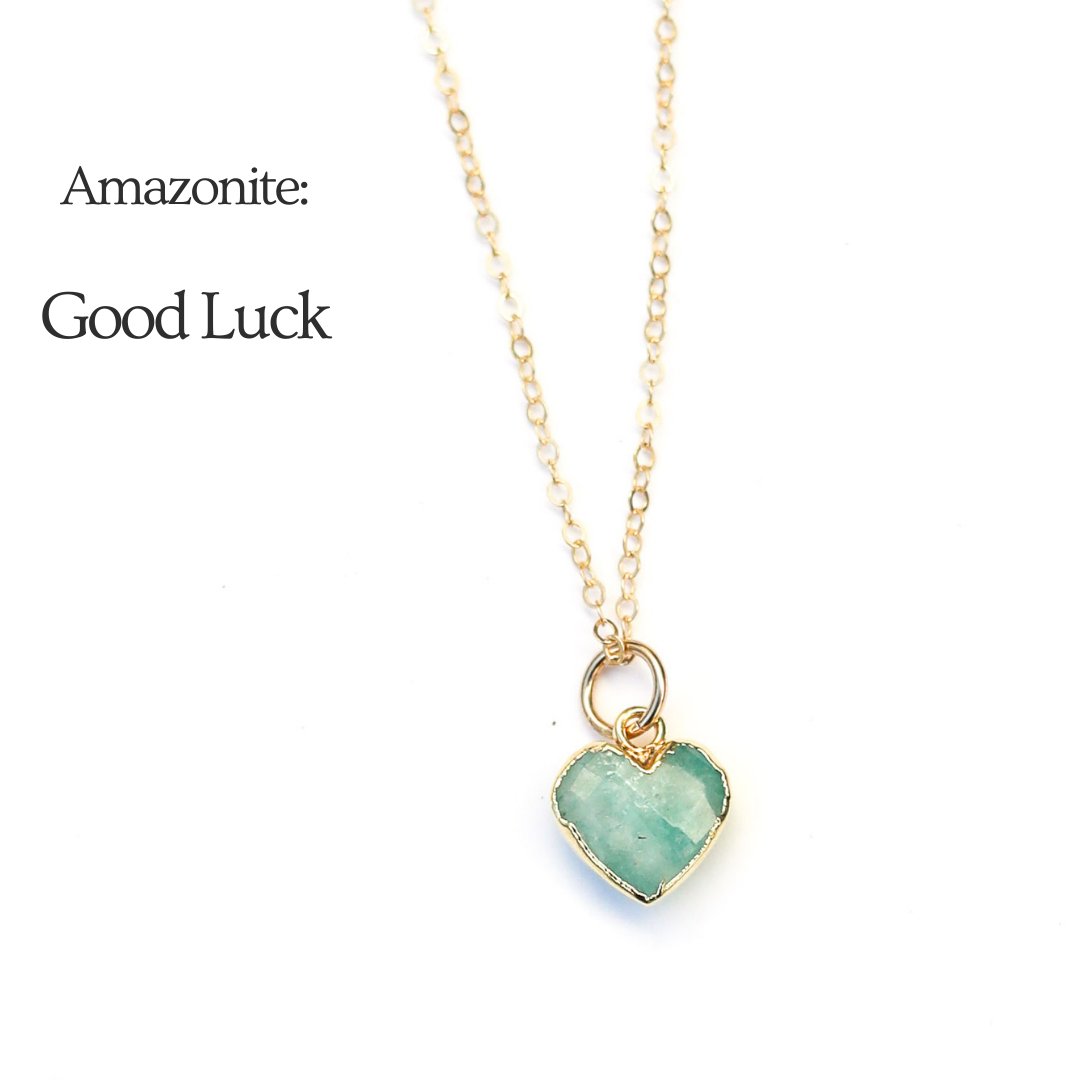 Esme Gemstone Heart Shaped Necklaces