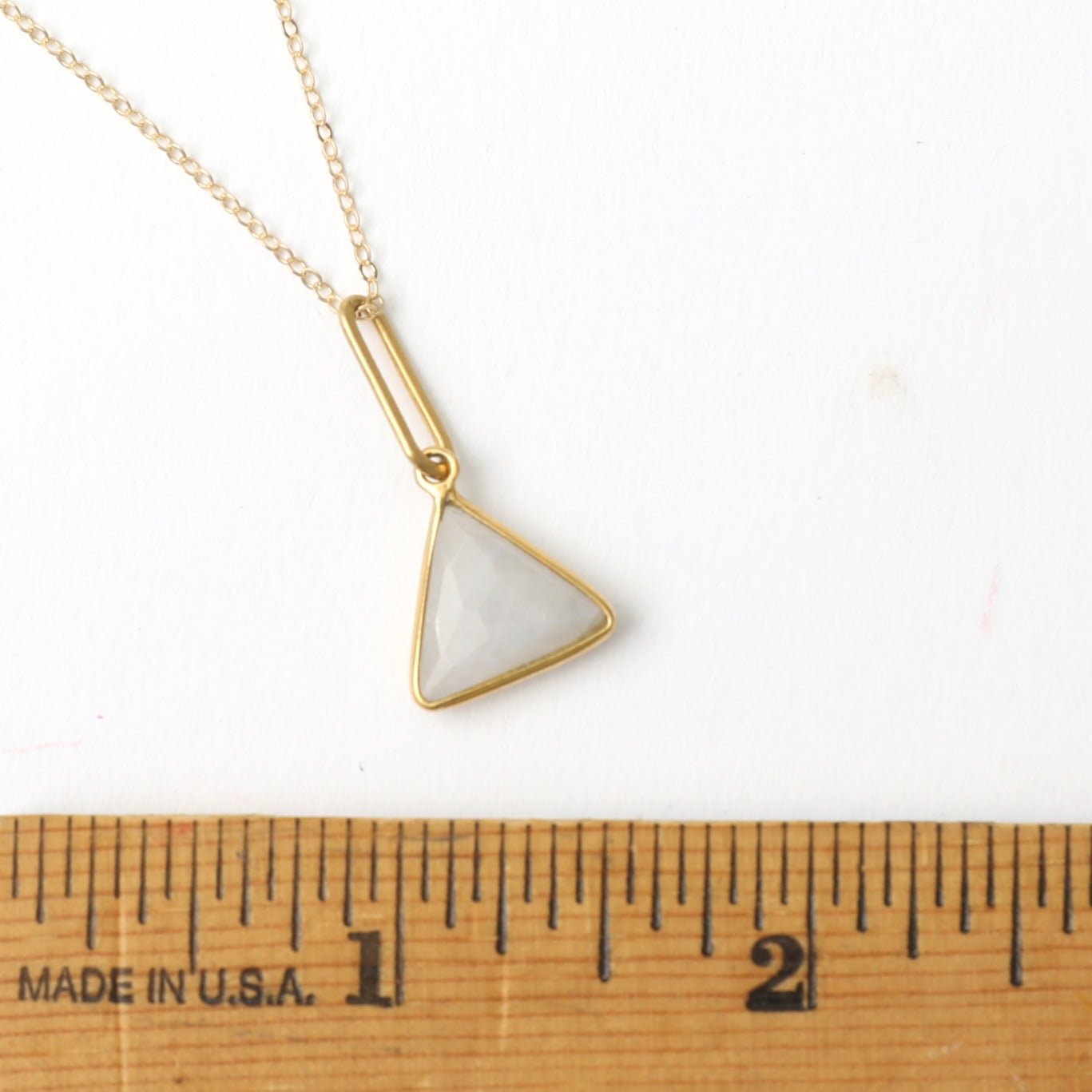 Fractal Gemstone Triangle Necklace