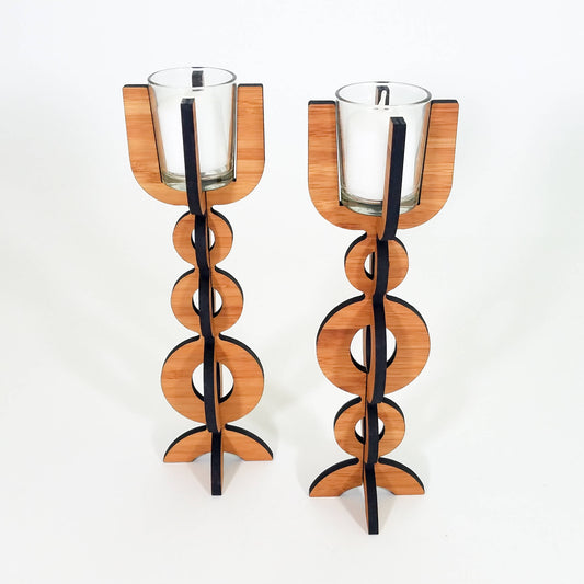 Bubble Votive Candlestick in sustainable bamboo