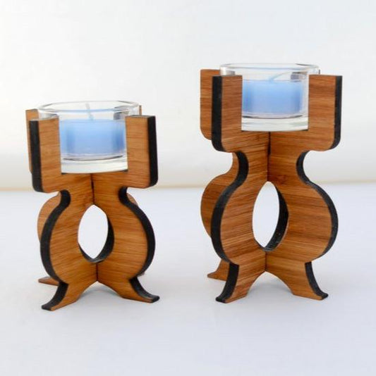 Equinox Tea Light Holder in eco-friendly bamboo