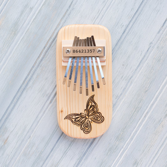 Butterfly Engraved Thumb Piano