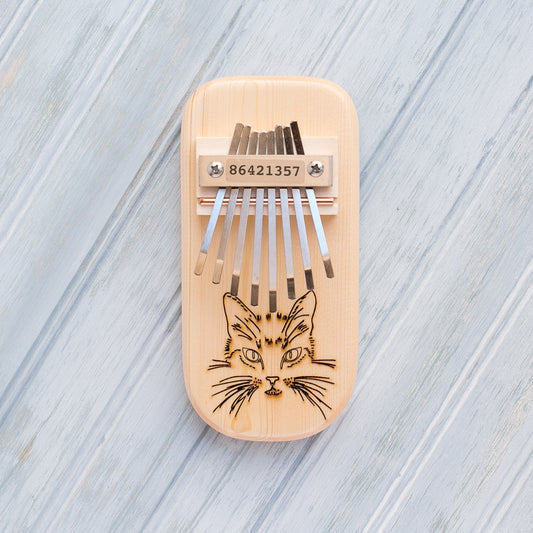 Cat Engraved Thumb Piano